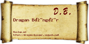 Dragan Böngér névjegykártya